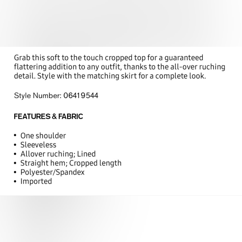 EXPRESS NWT ruched one shoulder crop top - Picture 8 of 9